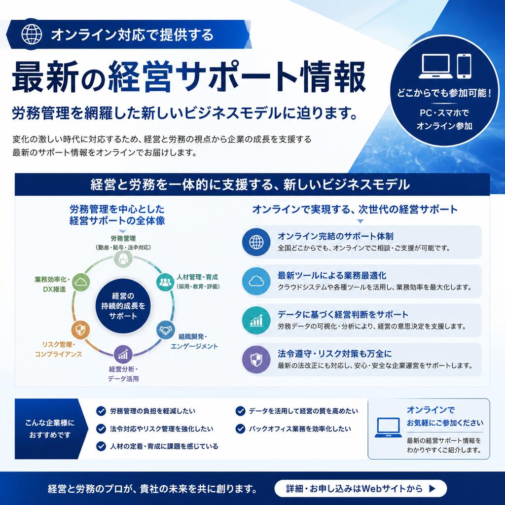 最新の経営サポート情報
