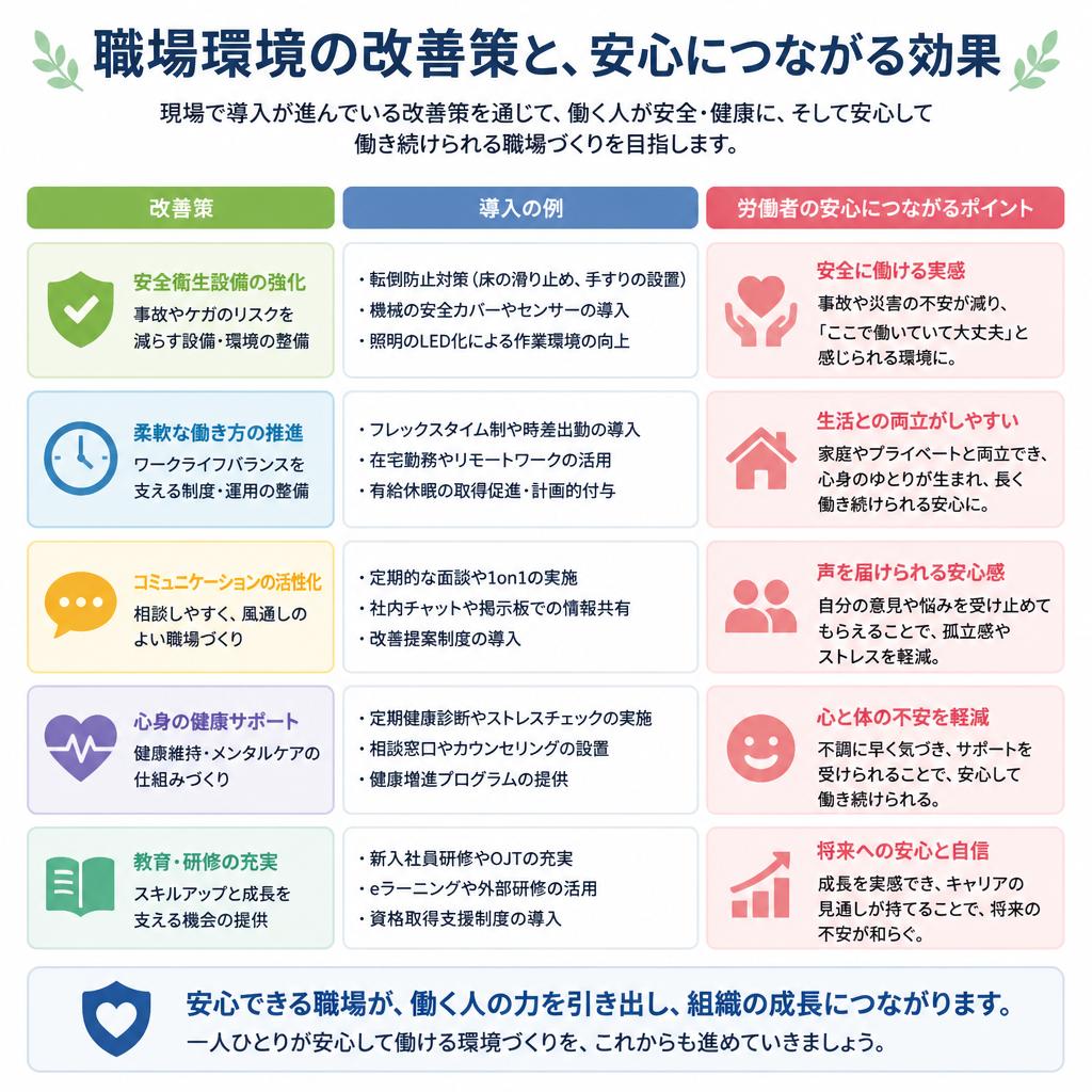 2. 職場環境改善のための具体例