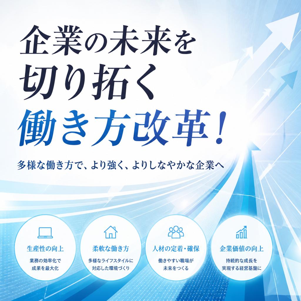 企業の未来を切り拓く働き方改革！