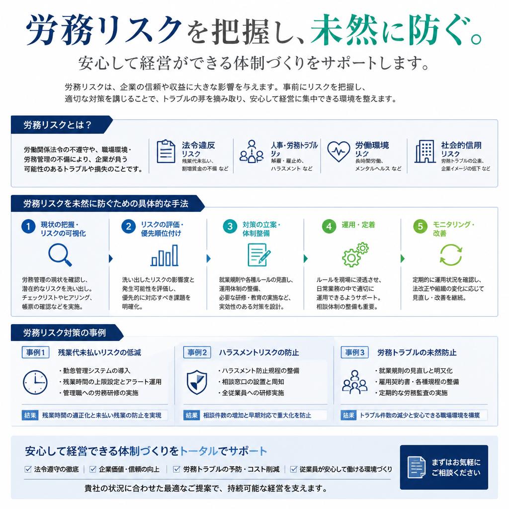 労務リスクマネジメントで安心経営を実現