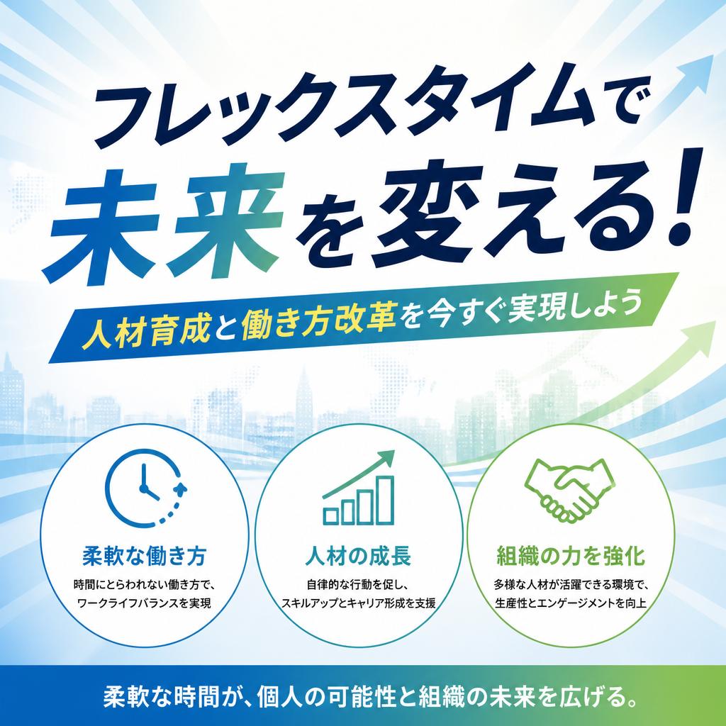 フレックスタイムで未来を変える！人材育成と働き方改革を今すぐ実現しよう