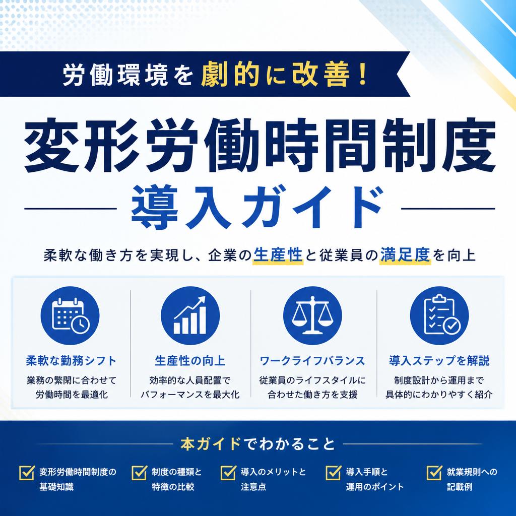 労働環境を劇的に改善！変形労働時間制度導入ガイド