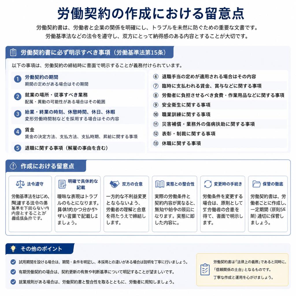 労働契約書の重要性と作成ポイント