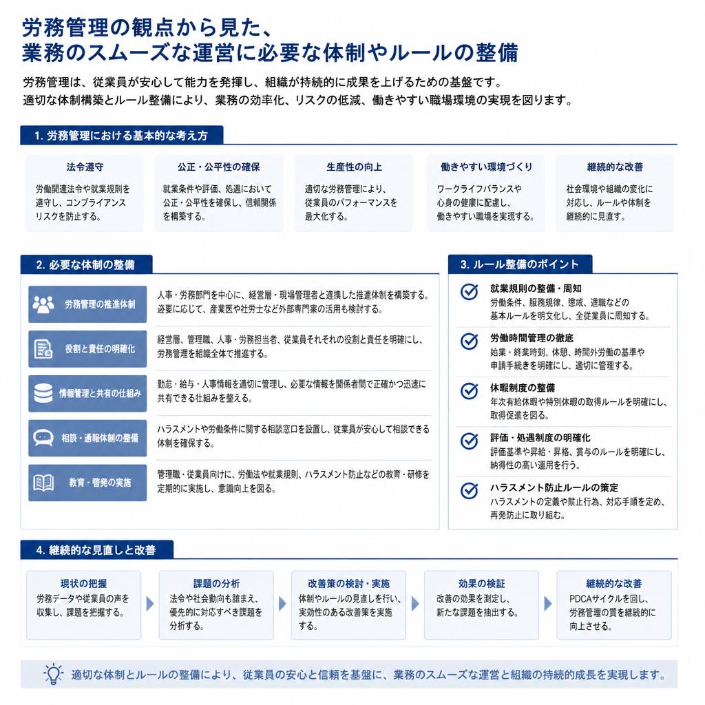 各種労務管理の見直し
