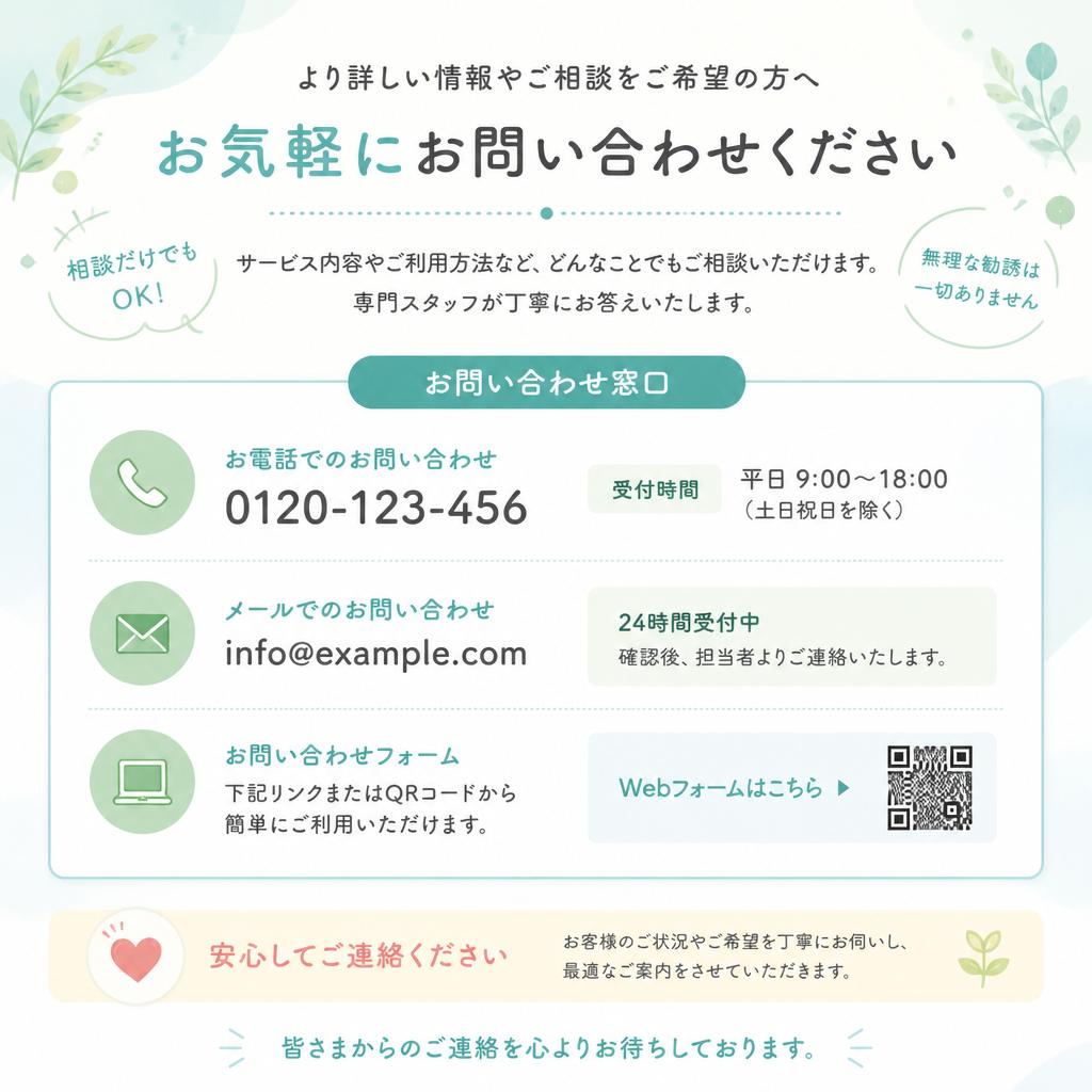 7. お問い合わせ・ご相談のご案内