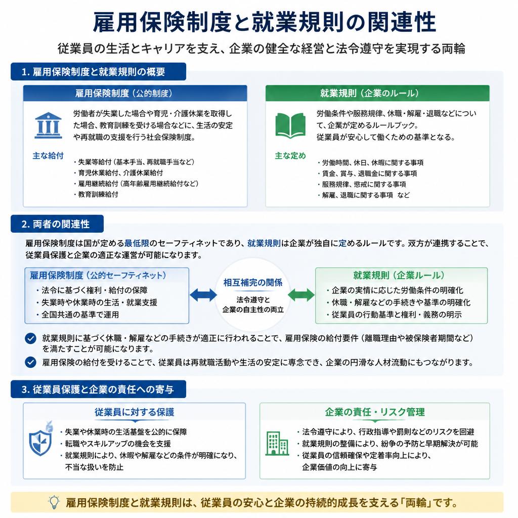 雇用保険と就業規則の関係性
