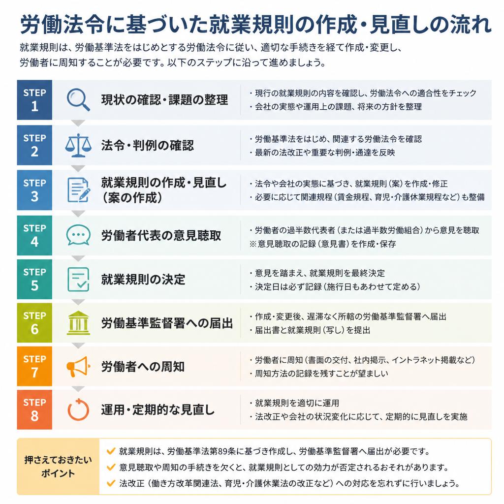 就業規則の作成・見直しのプロセス