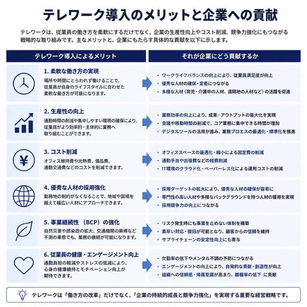 テレワーク導入のメリット