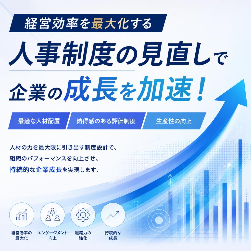 経営効率を最大化する人事制度の見直しで企業の成長を加速！
