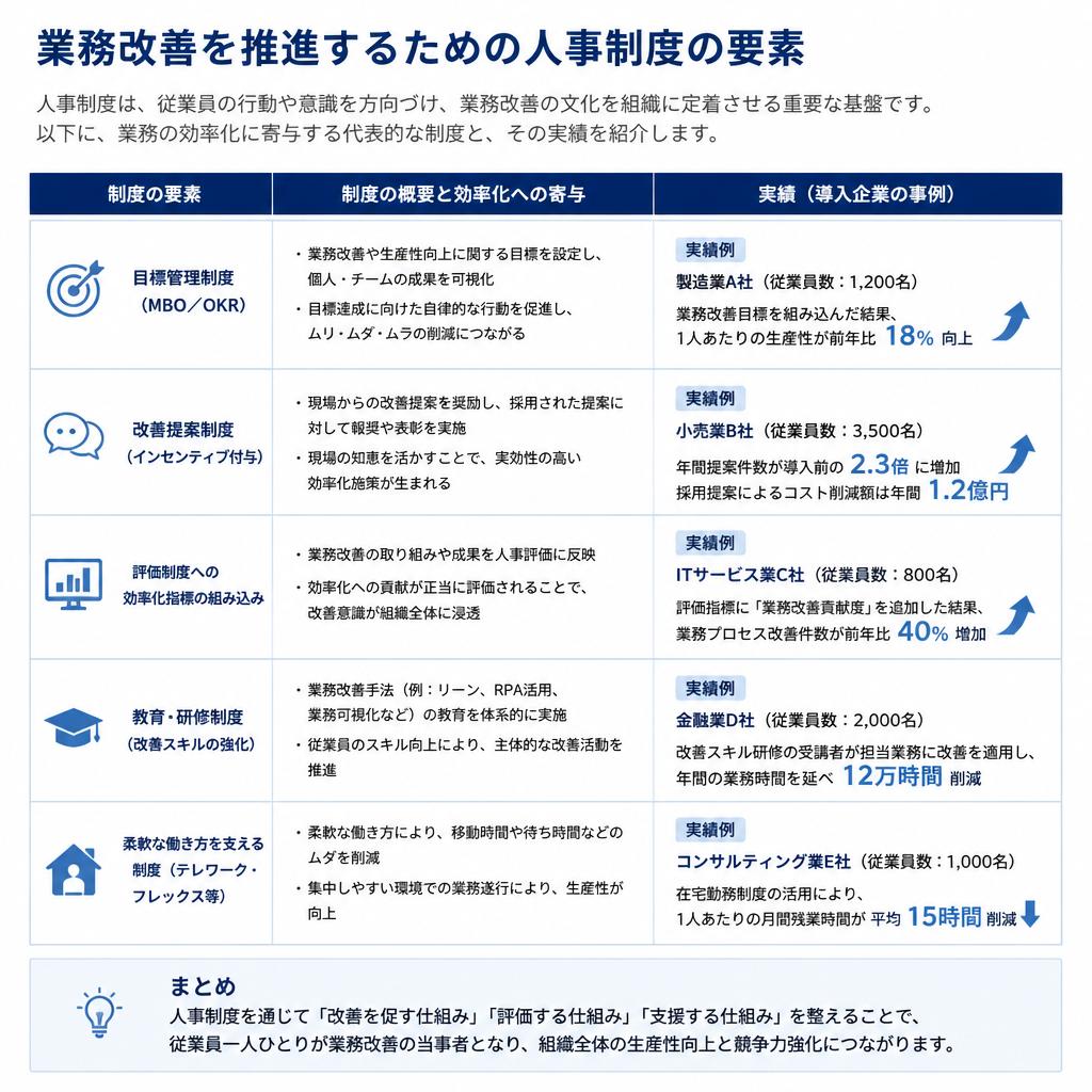 業務改善を実現する人事制度とは？