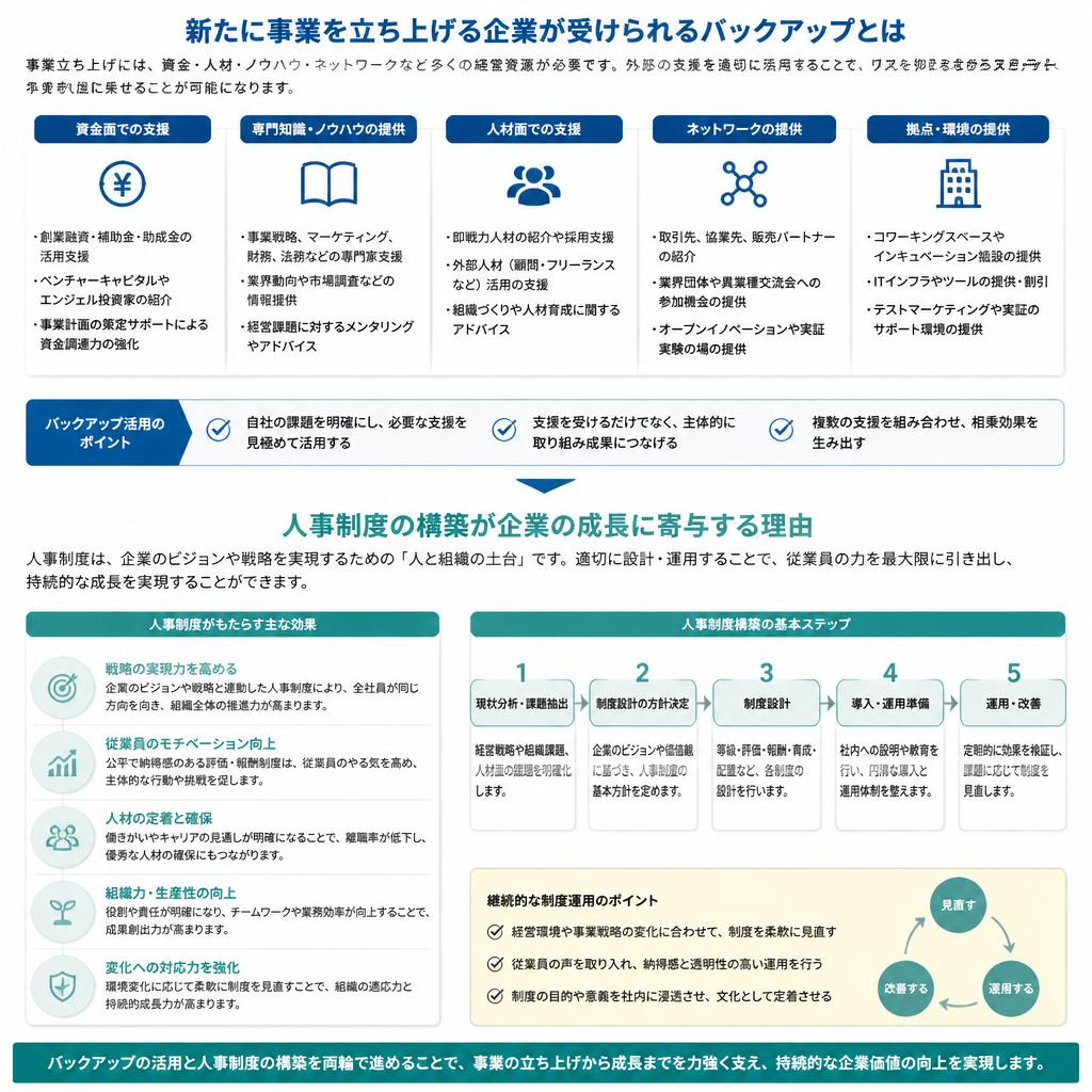 創業支援と人事制度の重要性