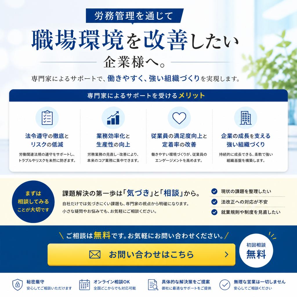 今すぐ行動を！お問い合わせはこちら