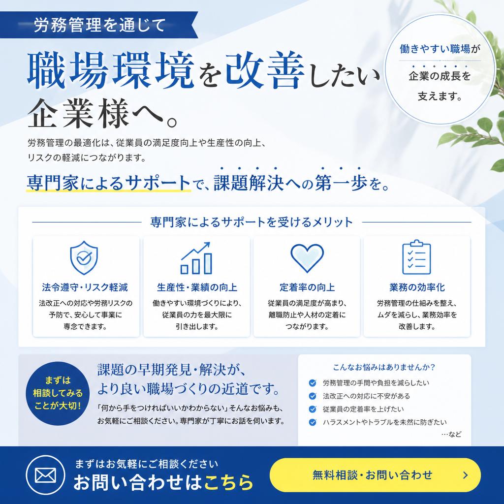 今すぐ行動を！お問い合わせはこちら